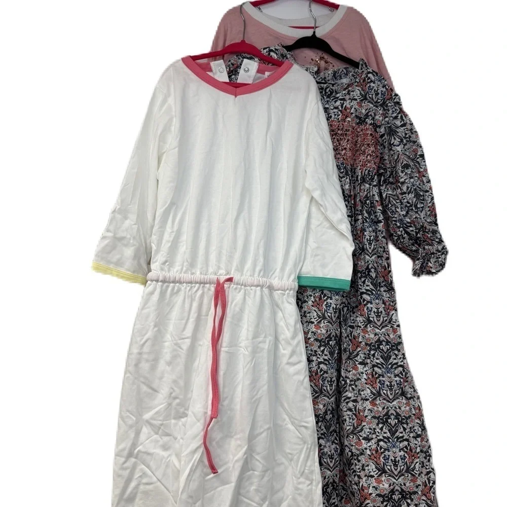 Girls sz 8 bundle White casual dress, Floral dress,Justice ballerina top sparkle